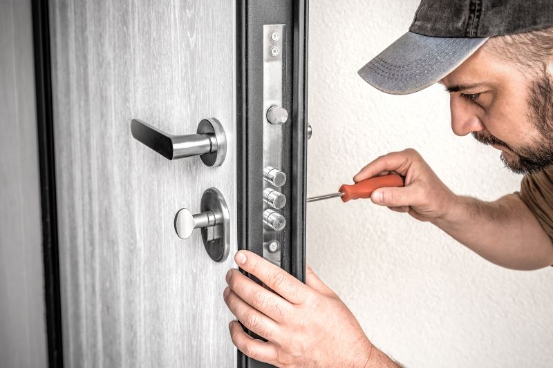 Handyman Repairing a Door